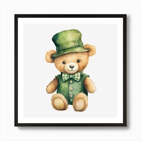 St Patrick'S Day Teddy Bear 1 Art Print