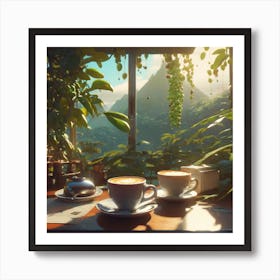 Coffee And Plants Art Print