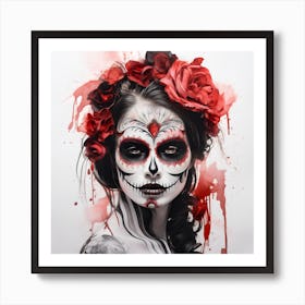 Artjuicebycsaba Olored Pencil And Black Ink A Dios Muertes Mexi 1d492037 D78e 4a41 B03f Be1b04ea9b7c Denoised Upscaled X4 Art Print