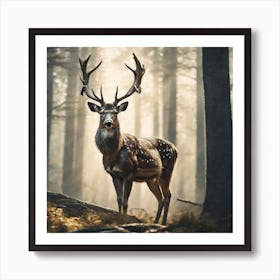 Deer In The Forest 227 Art Print