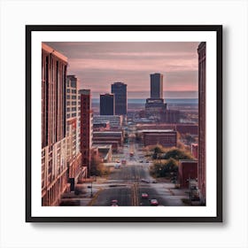 Sunset In Birmingham Art Print