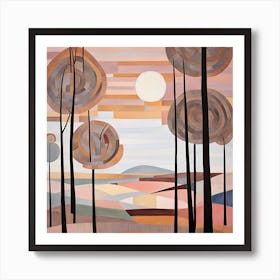 Landscape With Trees 2 Art Print