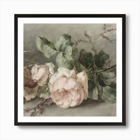 Roses On A Table 1 Art Print