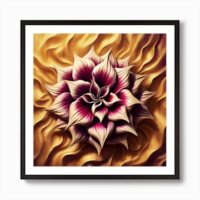 Abstract Flower Painting 4 Art Print