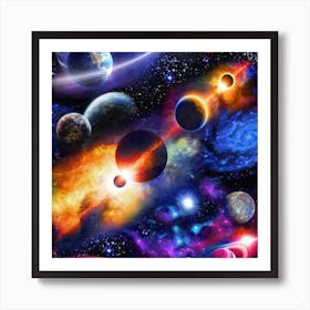 Galaxy Painting Art Print