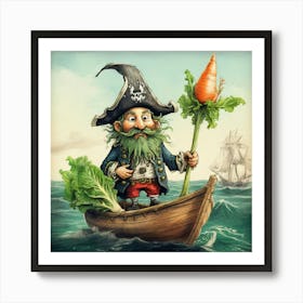 Pirates And Vegetables Art Print