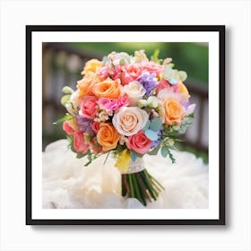 Colorful Wedding Bouquet Art Print