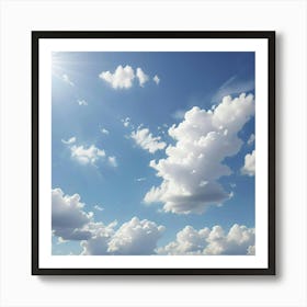 Blue Sky With Clouds 5 Art Print