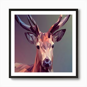 Polygonal Deer 1 Art Print