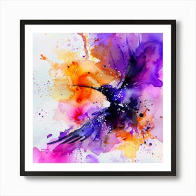 Watercolor Hummingbird Art Print