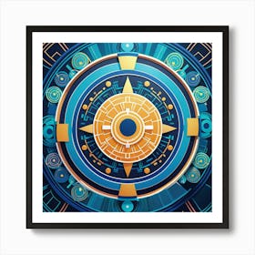 Abstract Compass Art Print