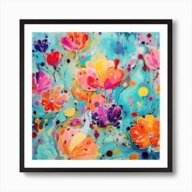 Colorful Flowers 4 Art Print