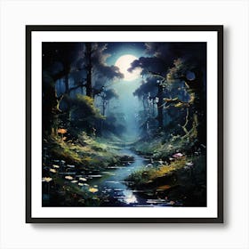 Night In The Forest Art Print