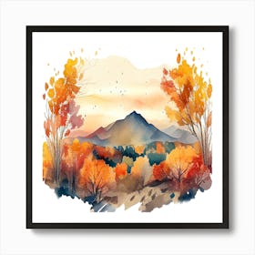 Watercolor Autumn Landscape 67 Poster