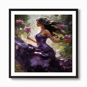 Beautiful Woman Dancing Art Print