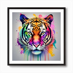 Colorful Tiger 3 Art Print