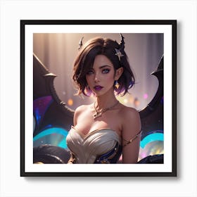 Demon Girl From League Of Legends Art Print