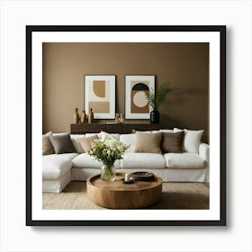 Neutral Living Room 1 Art Print