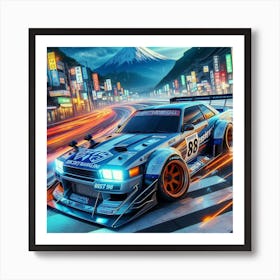 Classic Japanese JDM drift car Art Print