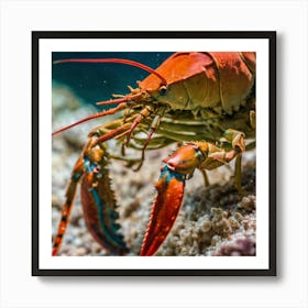 Lobster In The Sea Art Print