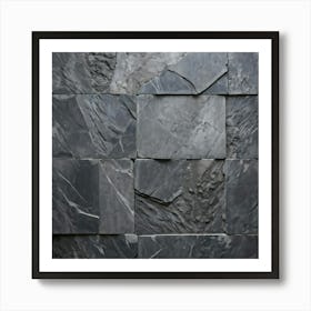 Abstract Stone Material Structure Grey Rock Halloween Granular Rough Wallpaper Stucco Dar (29) Art Print