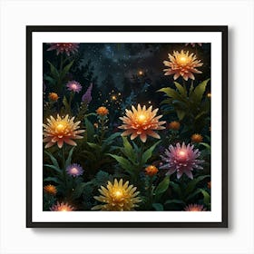 Fairy Garden At Night 6 Art Print