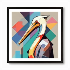 Cubism Art, Pelican Art Print