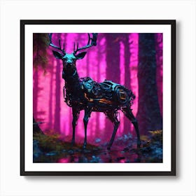 Deer In The Forest 94 Art Print