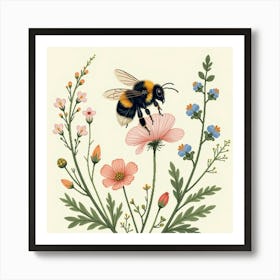 William Morris Bee Vintage Art Print (9) Art Print