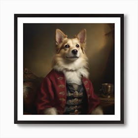 Captain Corgi Art Print