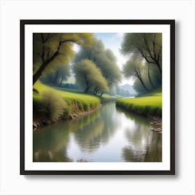 River In The Countryside 8 Art Print