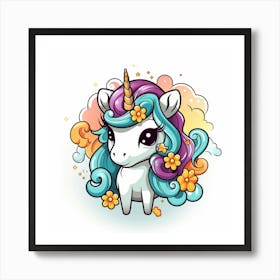 Cute Unicorn 484 Art Print