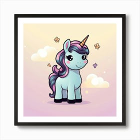 Cute Unicorn 95 Art Print