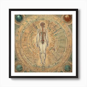 Astrological Nouveau Chart Series - 11 Art Print