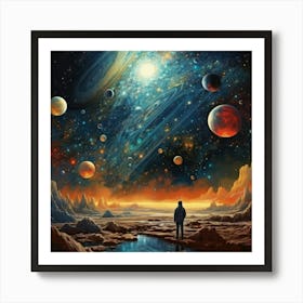 Space Landscape Art Print