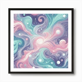 Galaxy Background 1 Art Print