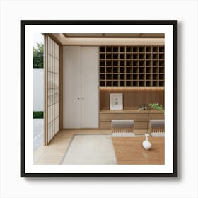 Japandi Living Room Art Print