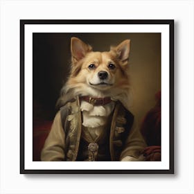 Dog Dressed As A Pirate Art Print