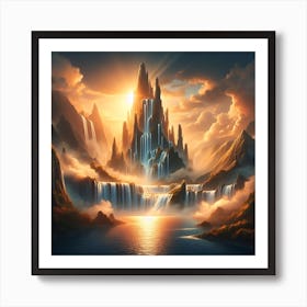 Mythical Waterfall 19 Art Print