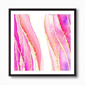 Sparkling Pink Agate Texture 14 Art Print