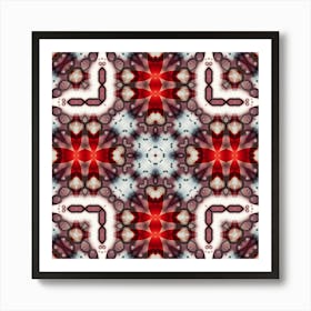Abstraction Watercolor Pattern Red Art Print