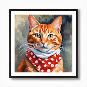 Orange Tabby Cat Art Print