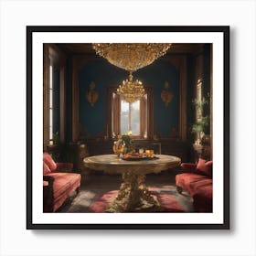 Rococo Living Room Art Print