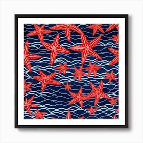 Starfish red Art Print