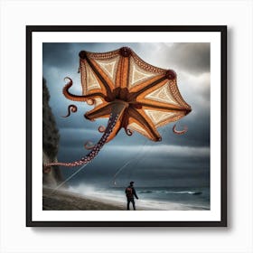 Octopus Kite Art Print