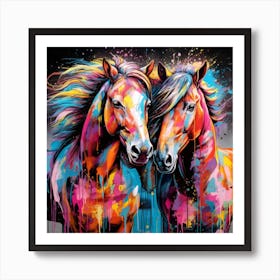 Two Horses Art Print