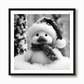 Santa Duck Art Print