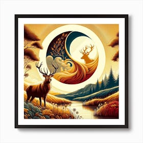 Yin Yang Painting Art Print