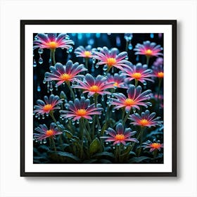 Flowers In The Rain Art Print