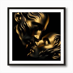 Golden Kiss 1 Art Print